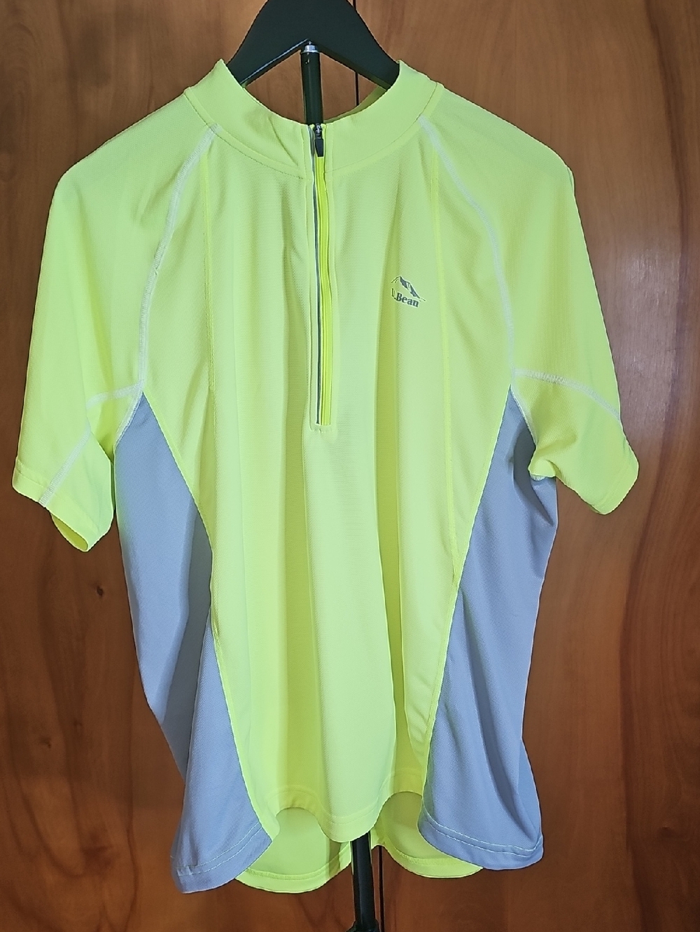 L.L. Bean Men's High-Visibility Yellow Short-Sleeve Swim Shirt